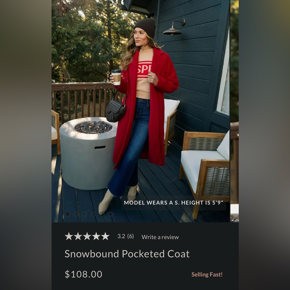 NWT - VICI Vibrant Red Buttoned Coat